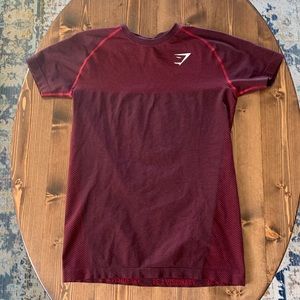 Red Gymshark Men’s Vital Seamless Shirt